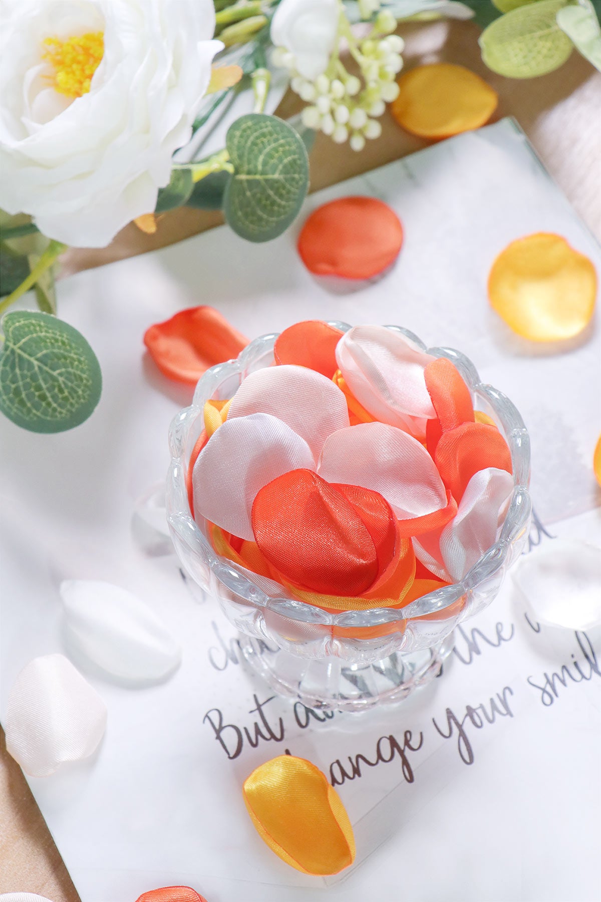 Vibrant Orange Rose Petals